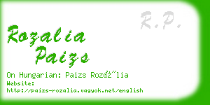 rozalia paizs business card